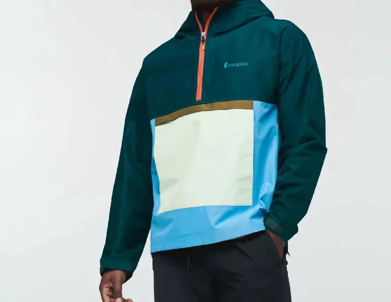 Cielo Rain Anorak Jacket In Deep Ocean