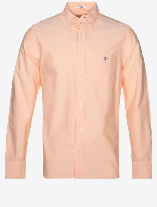 Regular Oxford Shirt Coral Apricot Earthy Men's Sustainable 