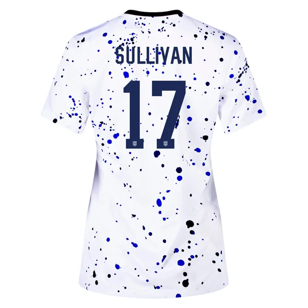 Nike Womens United States Andi Sullivan 4 Star Home Jersey 23/24 w/ 2019 World Cup Champion Patch (White/Loyal Blue)