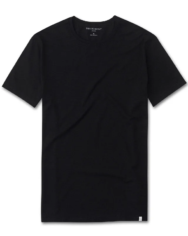 Black Short Sleeve Crewneck T-Shirt Business