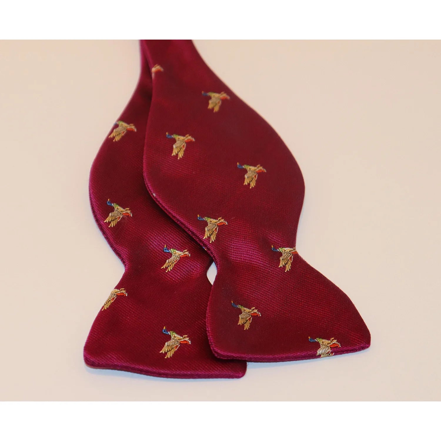 R. Hanauer Bow Tie - Pink with Mallard Ducks Gym