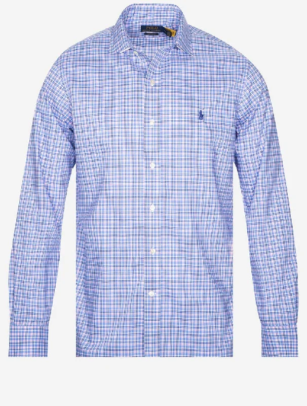 Multi Check Shirt Sleek Men's Contemporary 