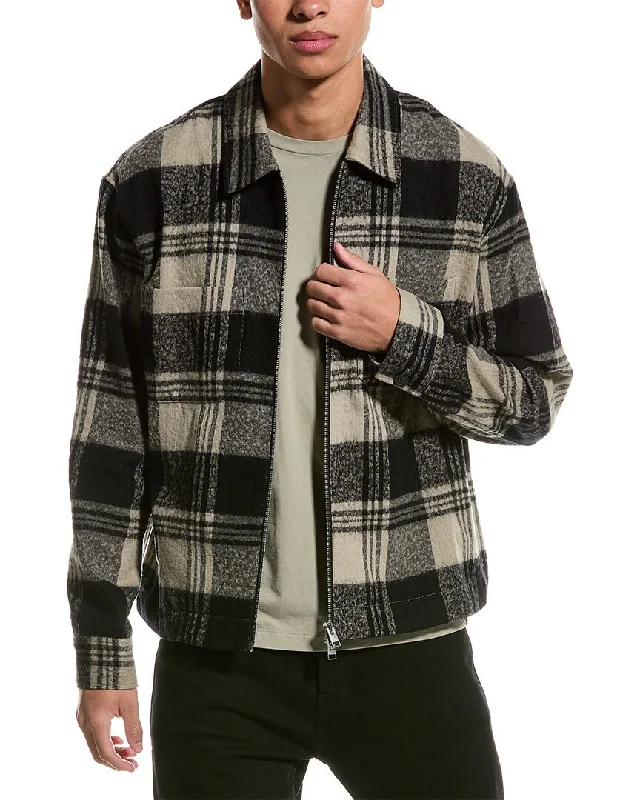 FRAME Denim Spring Plaid Wool-Blend Jacket