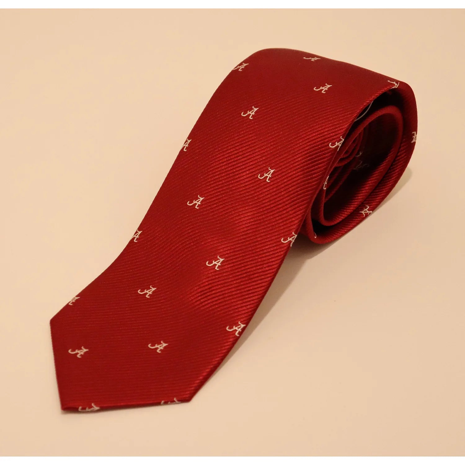 The Shirt Shop Tall Tie - Crimson with Script A Cool Men's Distressed