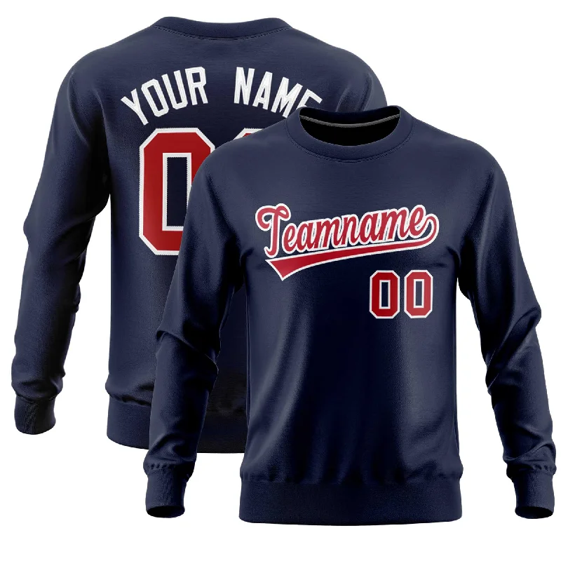 Custom Navy Classic Style Personalized Uniform Pullover Hoodie