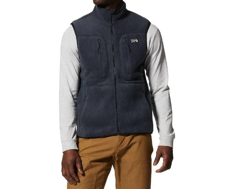 Hi Camp Fleece Vest In Dark Storm