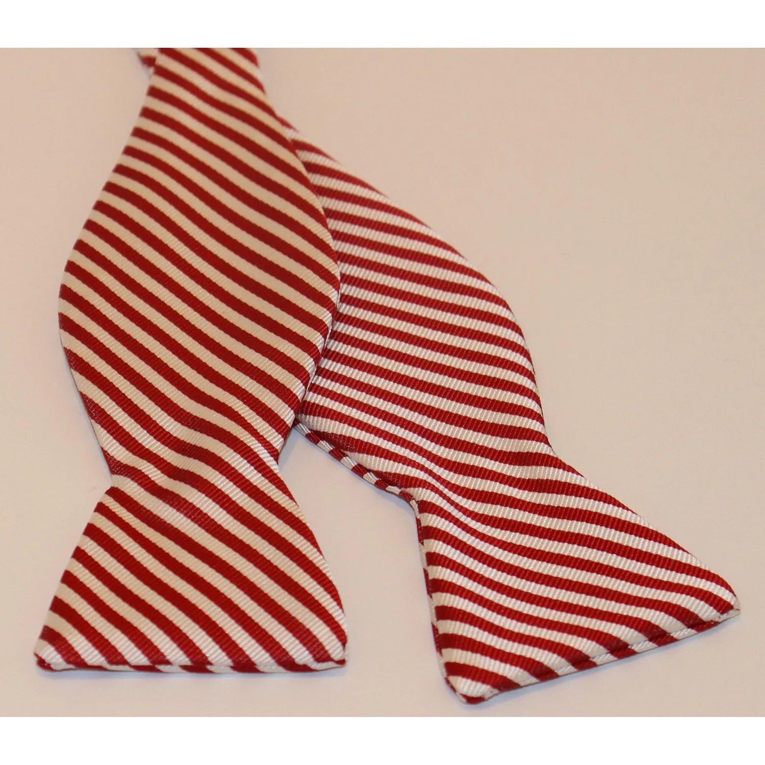 Randy Hanauer Bow Tie - Red/White Thin Stripe Streetwear Style