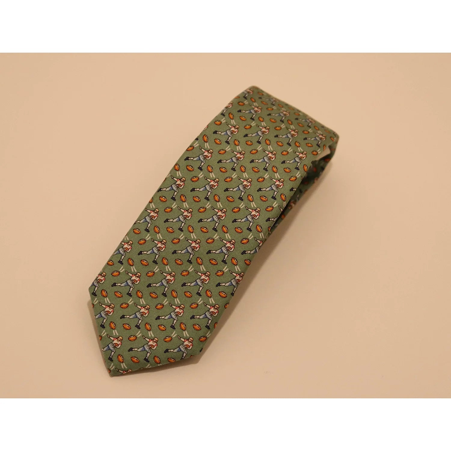 Vineyard Vines Tie - Stiff Arm Football Players Stylish Men's Neon
