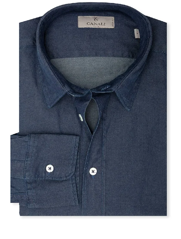 Denim Shirt Blue Cozy Men's Sherpa