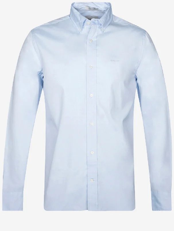 Regular Pinpoint Oxford Shirt Light Blue Dynamic Men's High