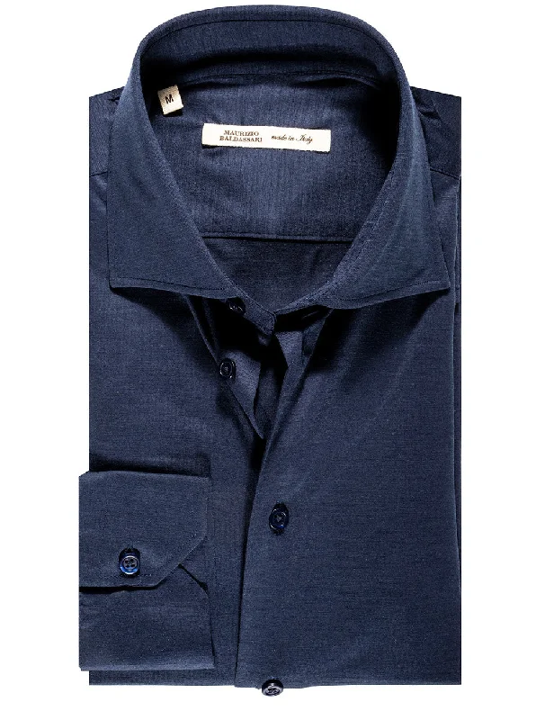 Suntory Jersey Shirt Navy Elegant Men's Formal 