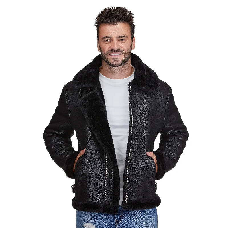 Braveman Faux Shearling Bomber Jacket