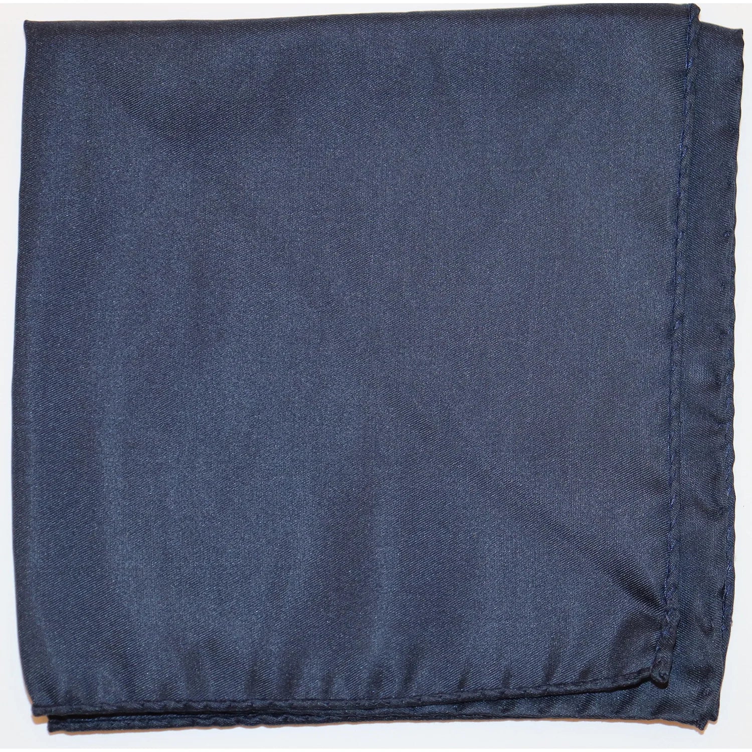 R. Hanauer Pocket Square - Navy Silk Polished Men's Satin