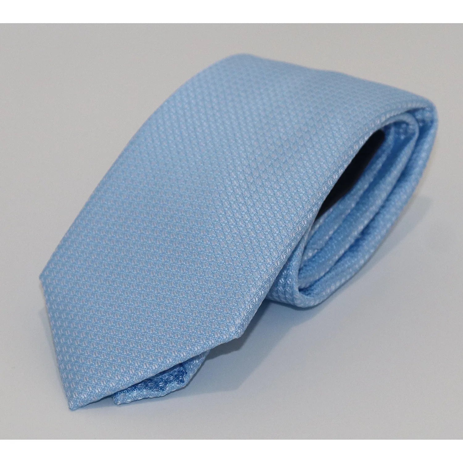 The Shirt Shop Tie - Sky Blue Mini Check Trendy Men's Oversized