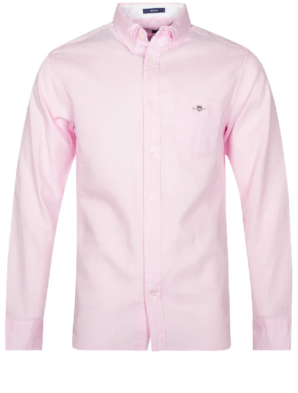 Regular Honeycomb Texture Weave Shirt California Pink Sleek Men's Metallic