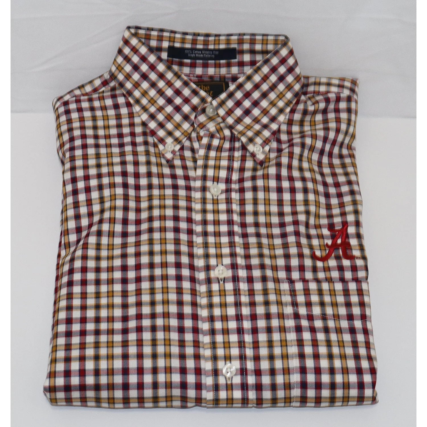 The Shirt Shop Wrinkle Free - Yellow/Black/Red Tartan Plaid * Trendy Men's Oversized