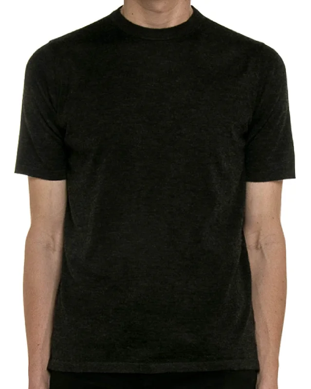 Charcoal Jersey Knit T-Shirt Rugged Men's Outdoor 