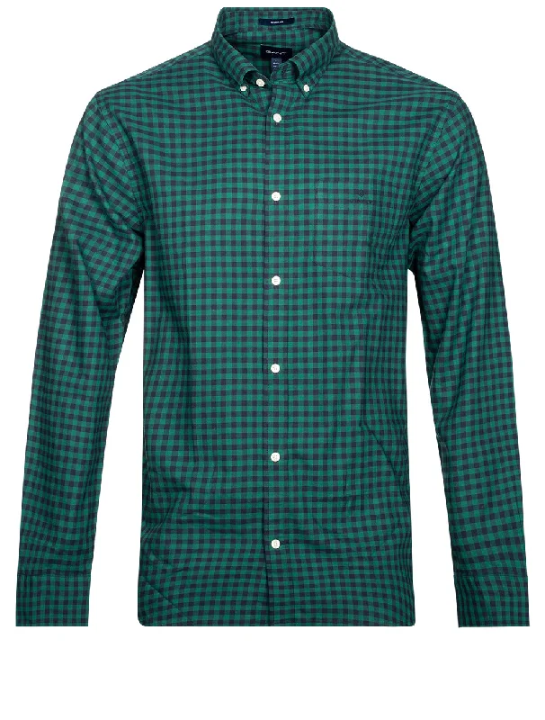 Winter Twill Buffalo Check Regular Broadcloth Ivy Green Practical Men's Quick
