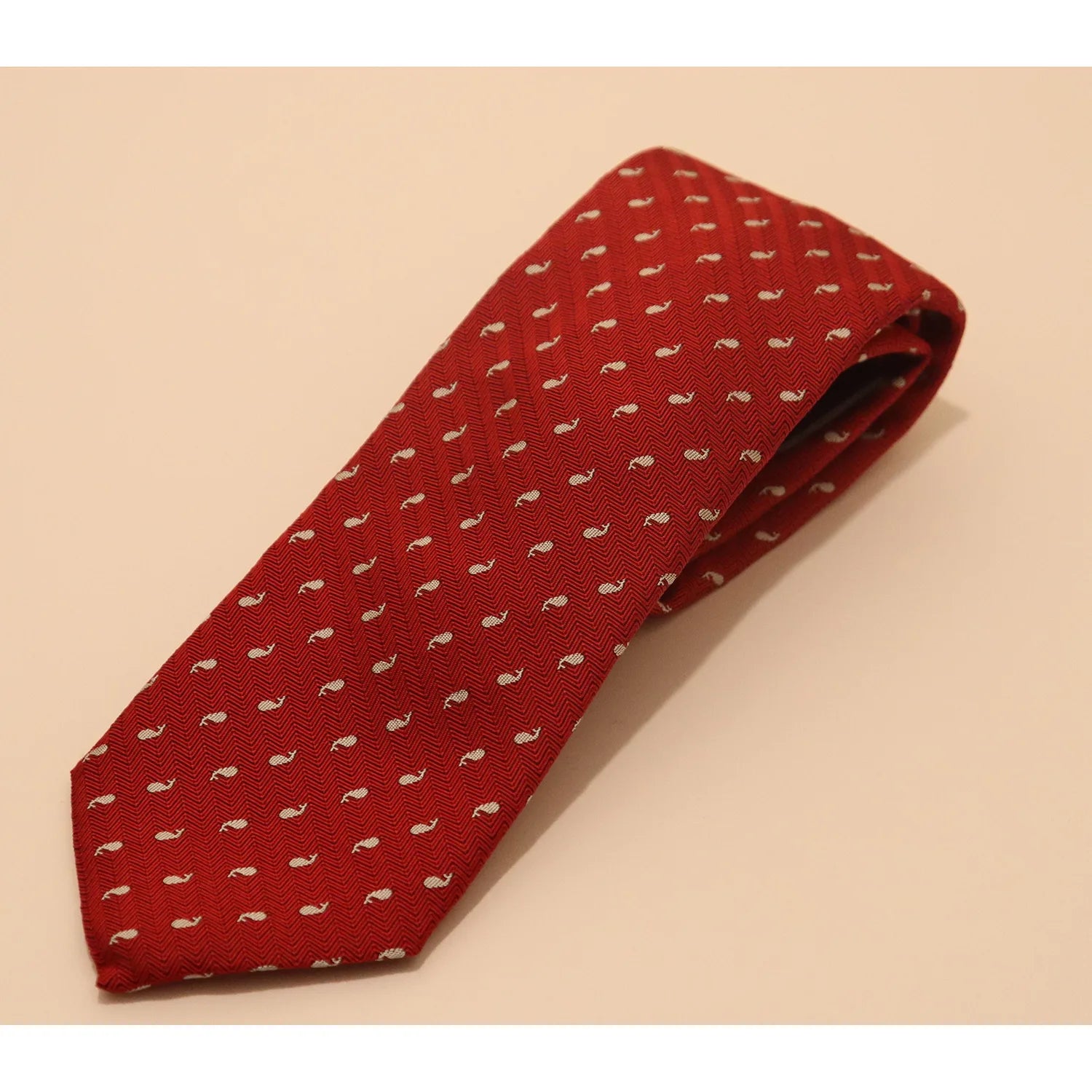 Vineyard Vines Tie - Crimson with Whales Athletic Men's Compression