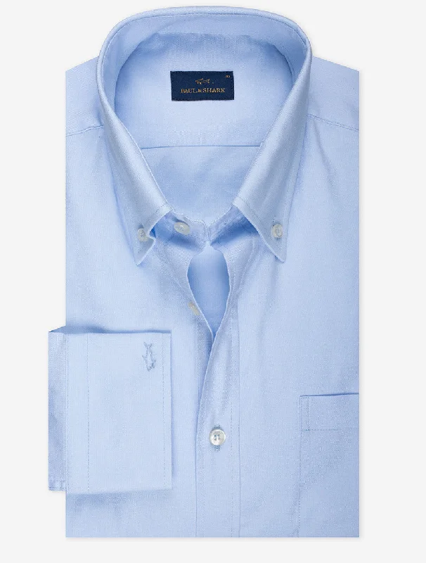 Oxford Shirt Blue Trendy Men's Oversized