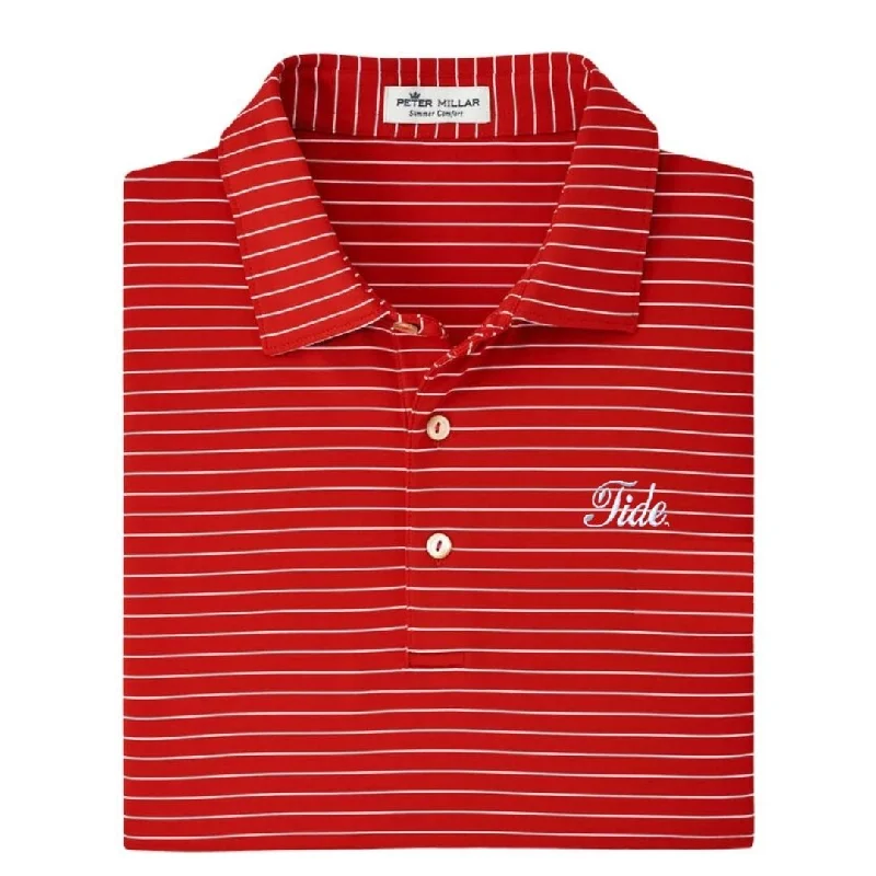 Peter Millar Crimson Crafty Polo (Tide Script) Elegant Men's Cashmere