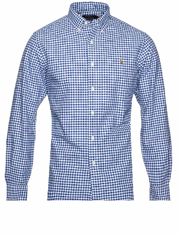 Gingham B/d Shirt Blue Organic