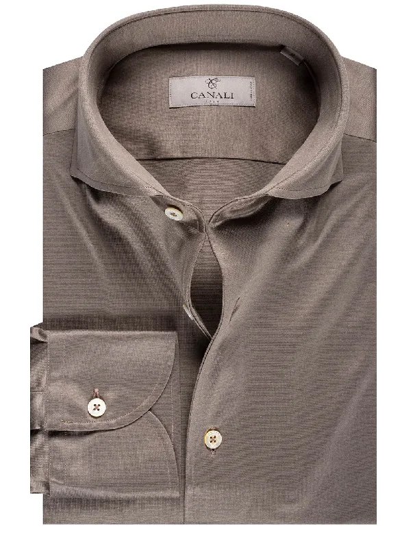 Jersey Shirt Olive Polished Men's Satin