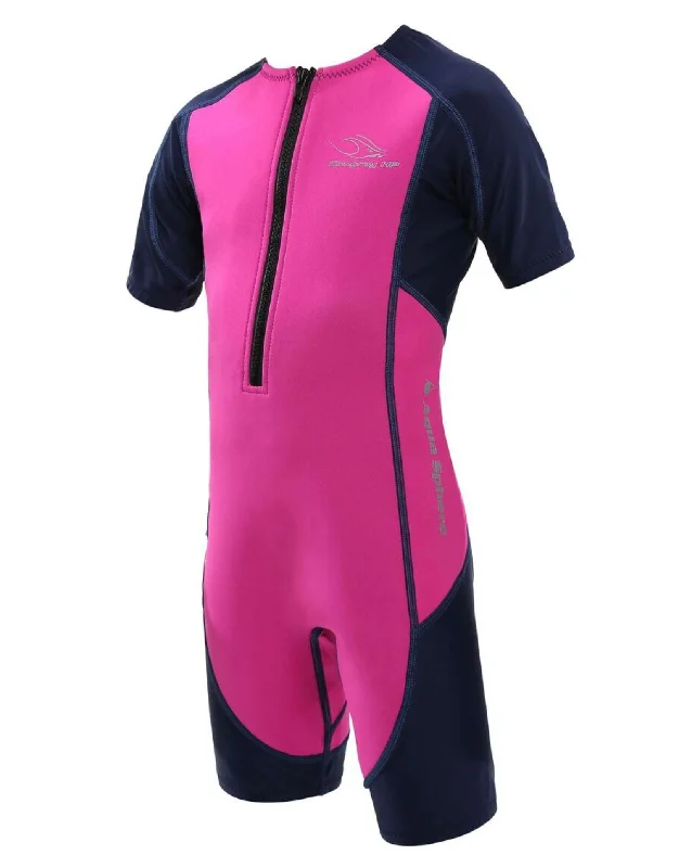 Stingray HP Short Sleeve Kids Wetsuit - Pink