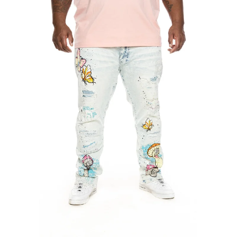 Big and Tall - Mushroom Jeans - Plaster Blue Laid