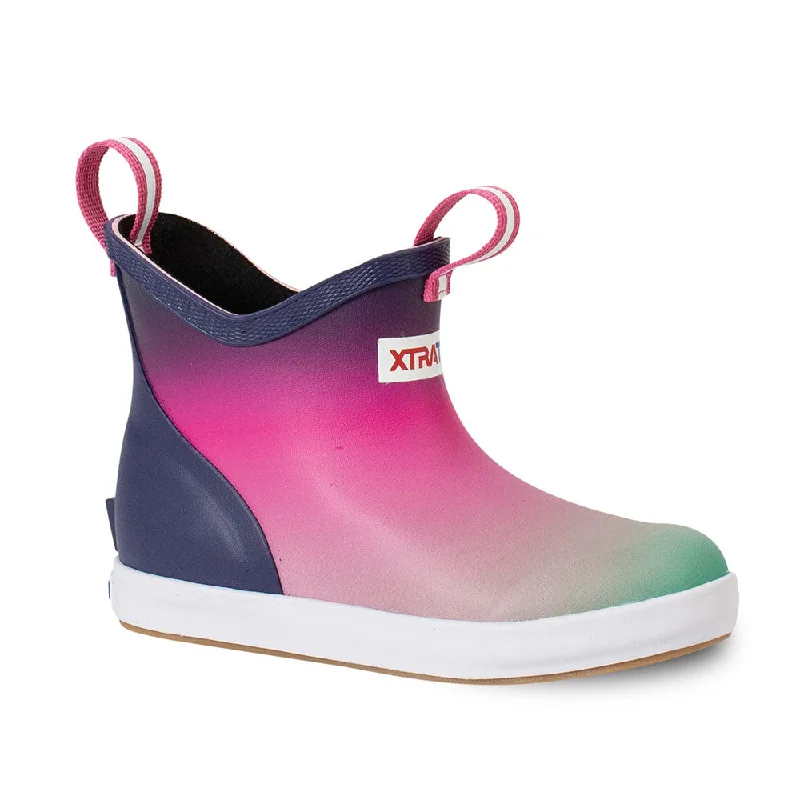 XTRATUF Little + Big Kids Ankle Deck Boots- Purple Aurora