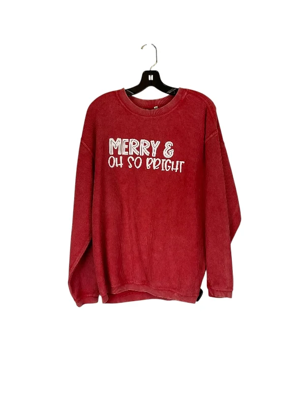 Sweatshirt Crewneck By Clothes Mentor In Red, Size: S