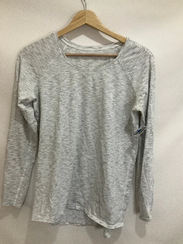 Athletic Top Long Sleeve Crewneck By Lululemon In Grey, Size: M Organic