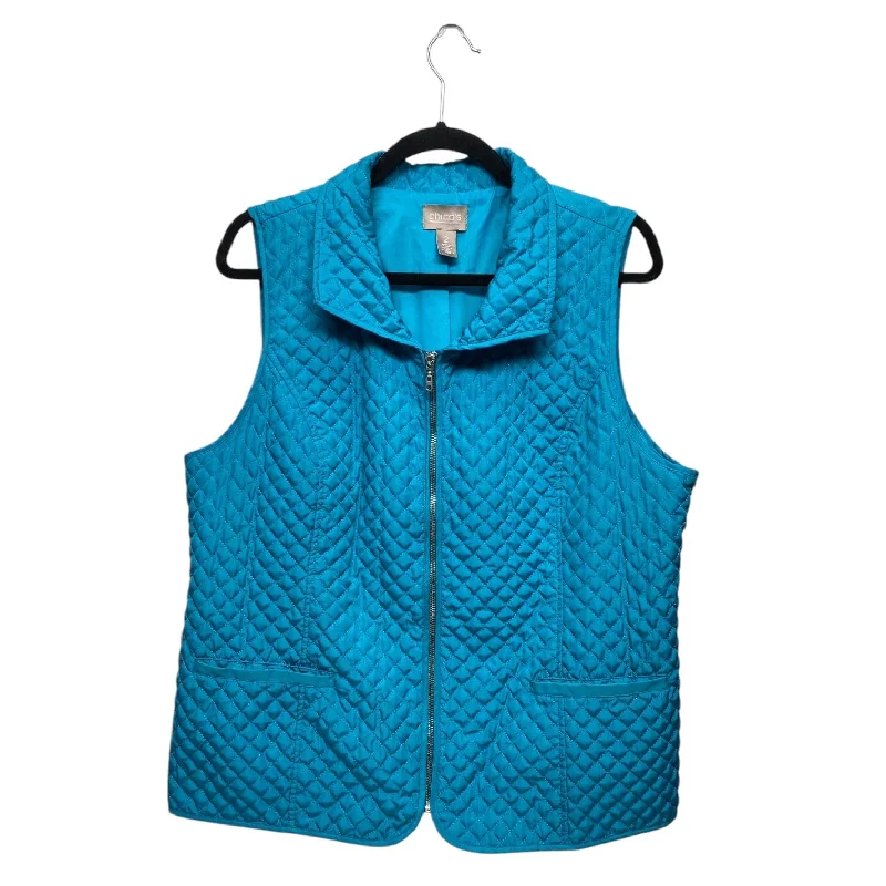 Vest Puffer & Quilted By Chicos In Blue, Size: L