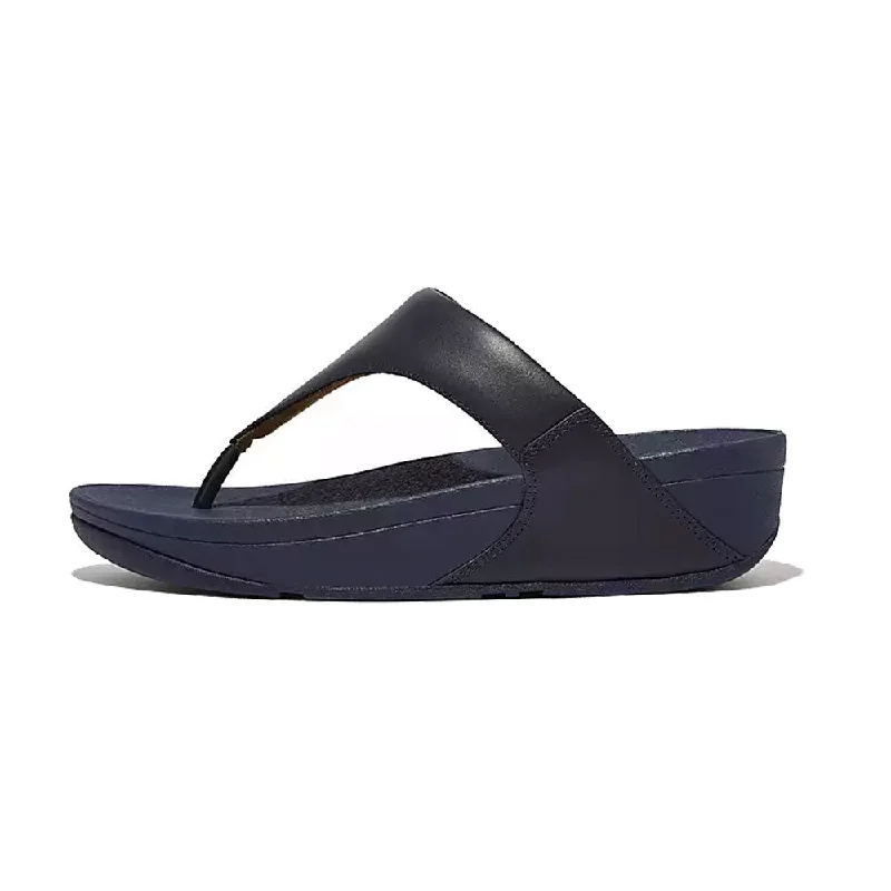 FitFlop Lulu Leather Sandals - Deepest Blue Refined Men's European