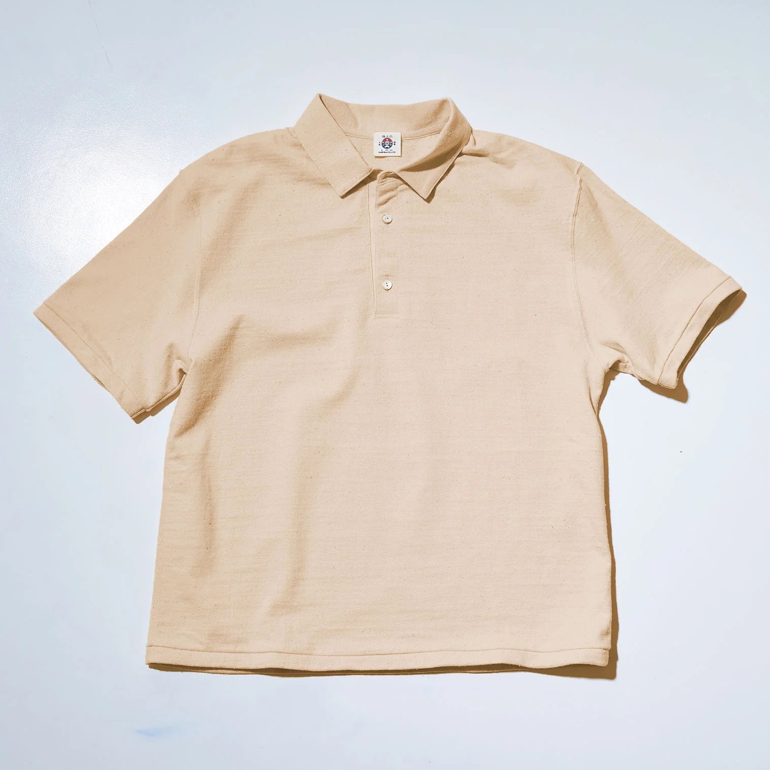 Samurai Jeans [SJST-SC04] - Japanese Cotton Polo T-shirt - Light Kuri Vintage Men's 1970S Disco