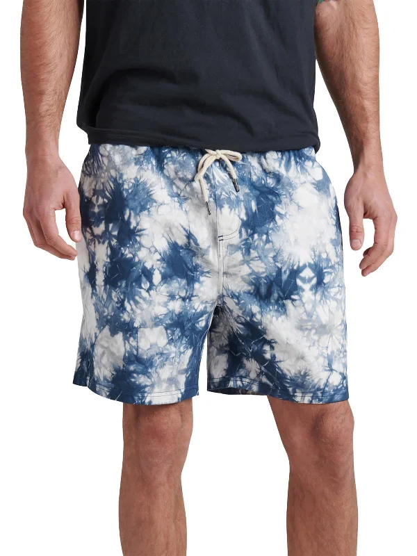 Ford Mens Tie-Dye 6" Inseam Casual Shorts Laid
