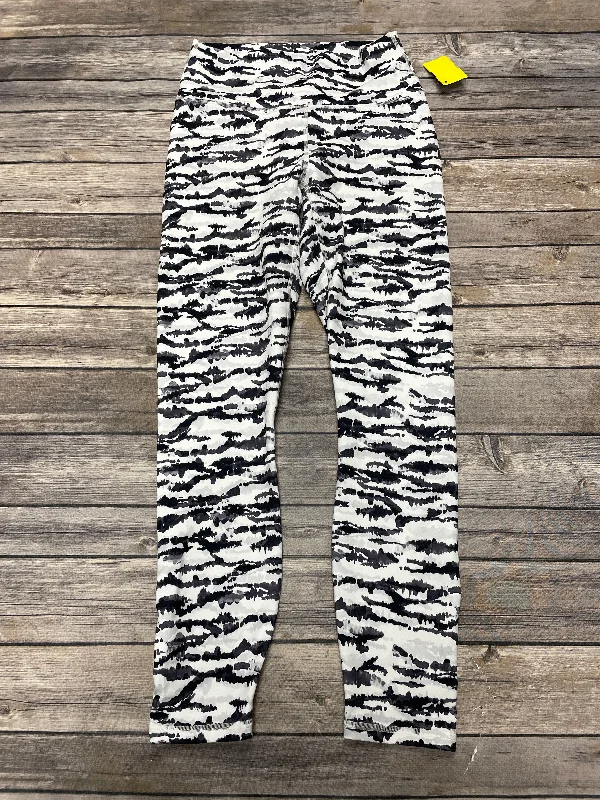 Athletic Leggings By Fabletics In Black & White, Size: Xs Trendy Men's Scandinavian