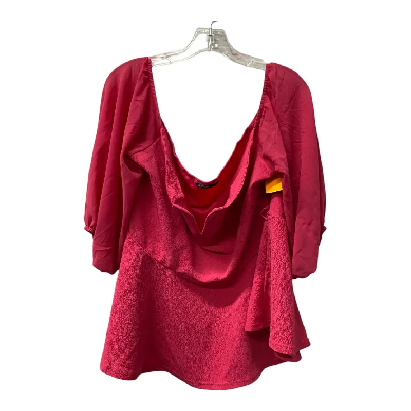 Top Ss By Shein In Pink, Size:4X Elegant Men's Cashmere