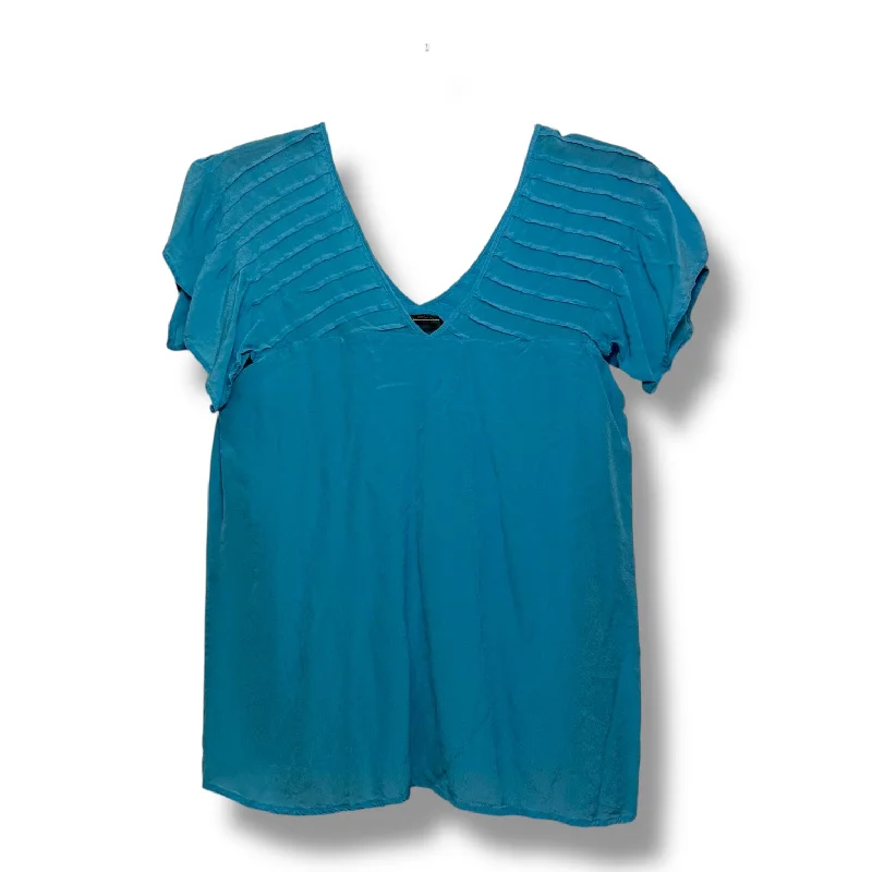 Top Short Sleeve By Massimo Dutti In Blue, Size: S Cool Men's Distressed
