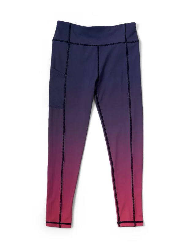 Salutation - Kids Ombre 4 Way Stretch Active Leggings - Purple Business