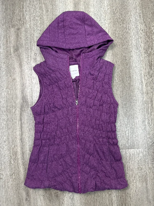 Vest Puffer & Quilted By Avec Les Filles In Purple, Size: Xs