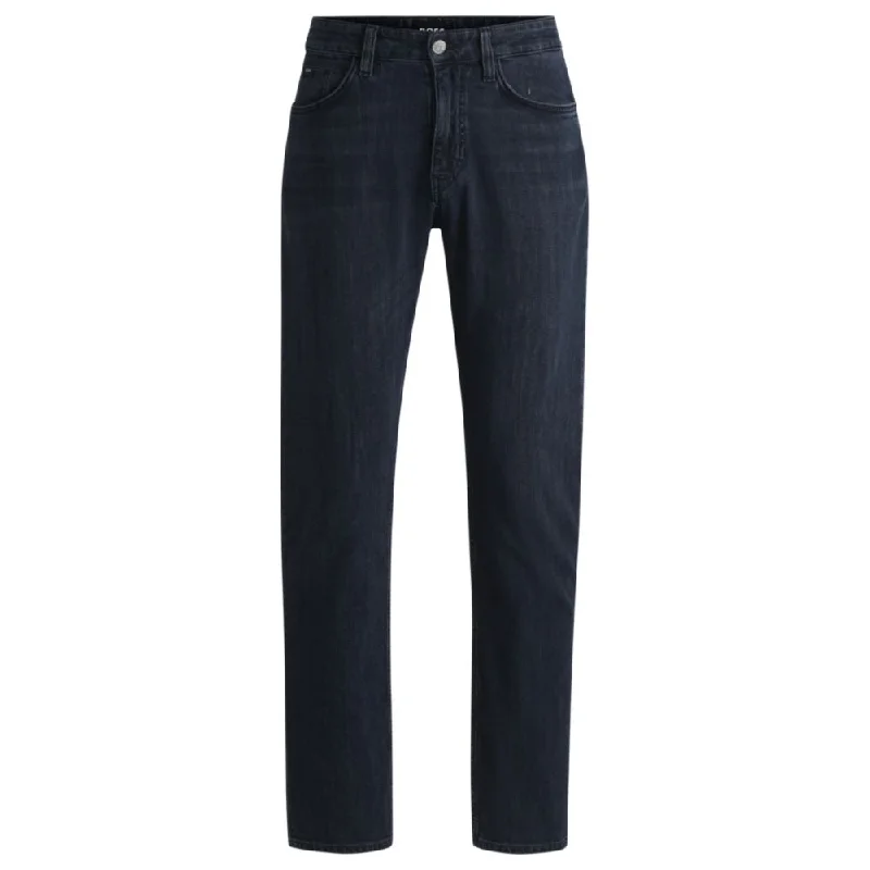 Delaware slim-fit jeans in dark-blue stretch denim Unique Men's Upcycled