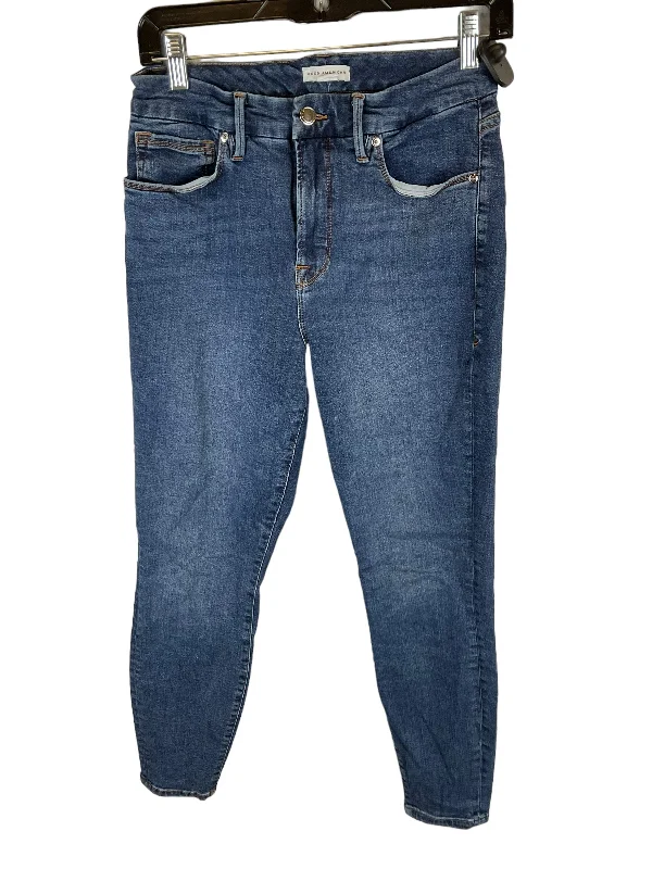 Blue Denim Jeans Designer Good American, Size 8 Cool Men's Skate