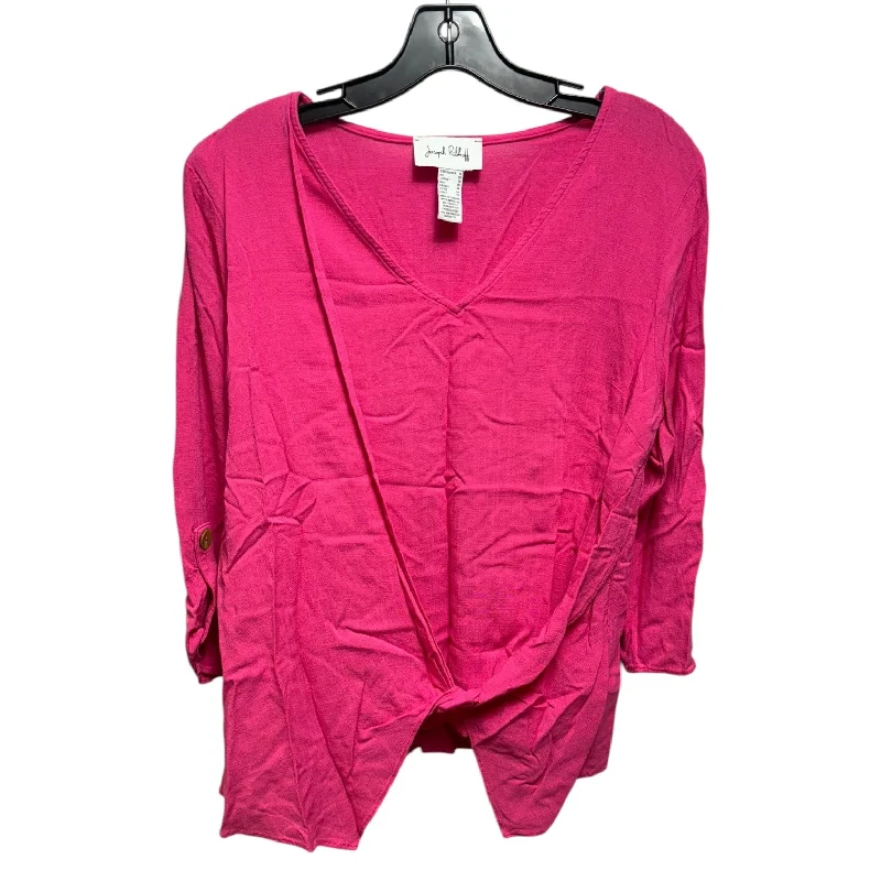 Top Long Sleeve By Joseph Ribkoff In Pink, Size: 8 Artistic Men's Hand