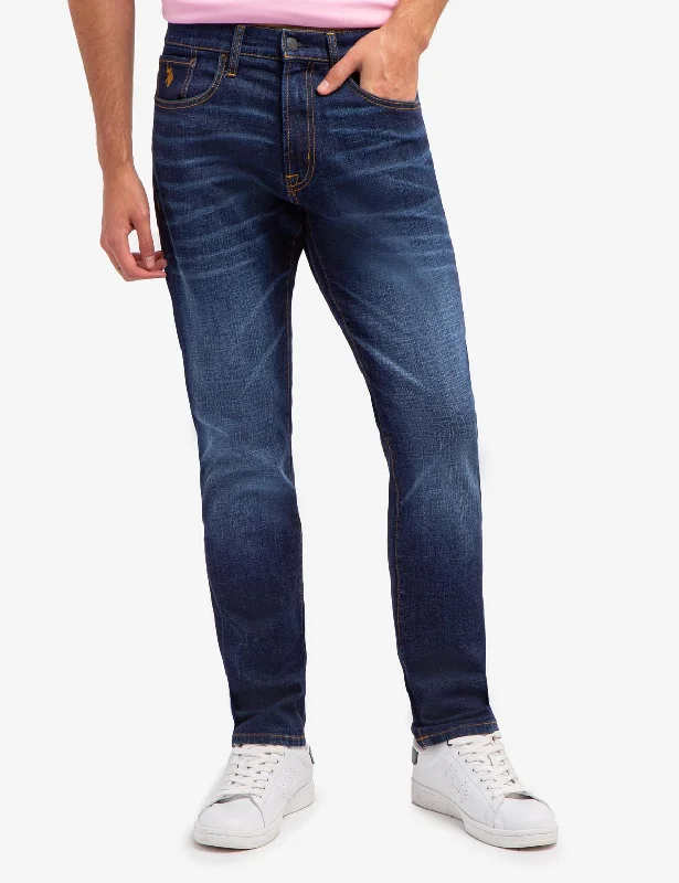 5 POCKET ATHLETIC FIT JEANS Laid