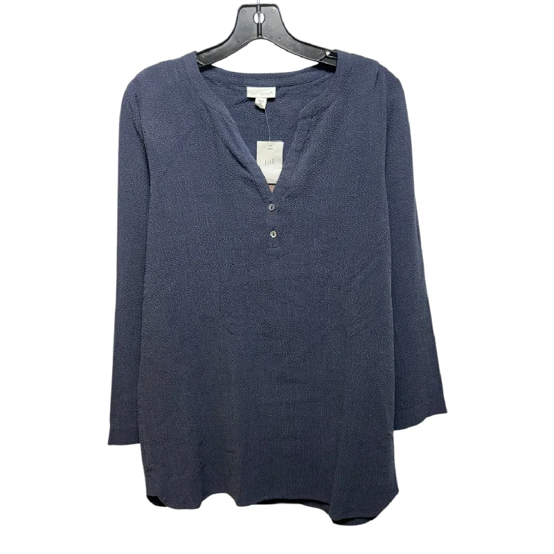 Top Long Sleeve By Pure Jill In Navy, Size: M p Stylish Men's Neon