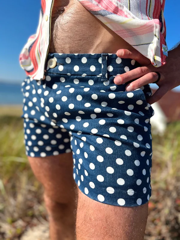 navy polka short Gym