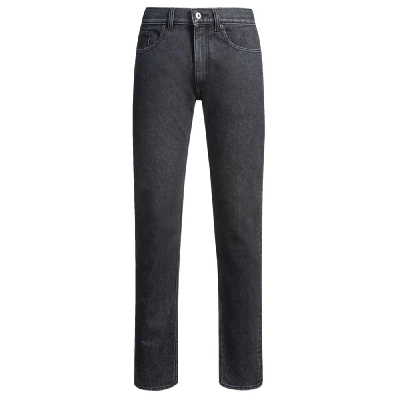 Slim-fit jeans in black stonewashed stretch denim Confident Men's Power