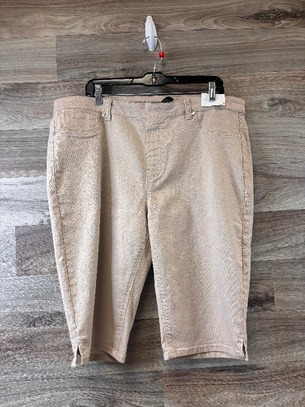 Shorts By Diane Gilman In Tan, Size: 1x Elegant Men's Cashmere