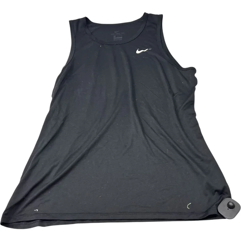 Athletic Tank Top By Nike Apparel In Black, Size: L Cool Men's Distressed
